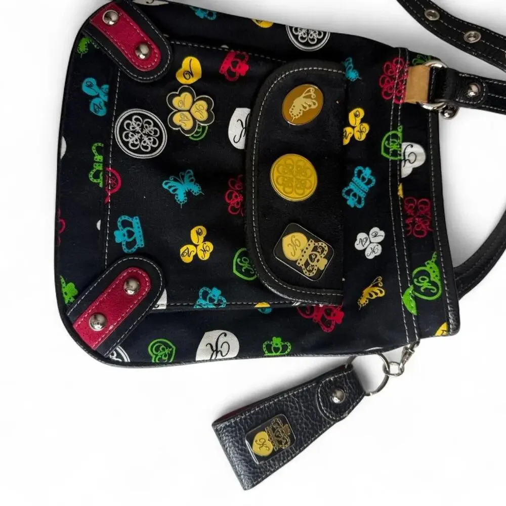 Kathy Van Zeeland Y2K Graffiti Monogram Crossbody Bag